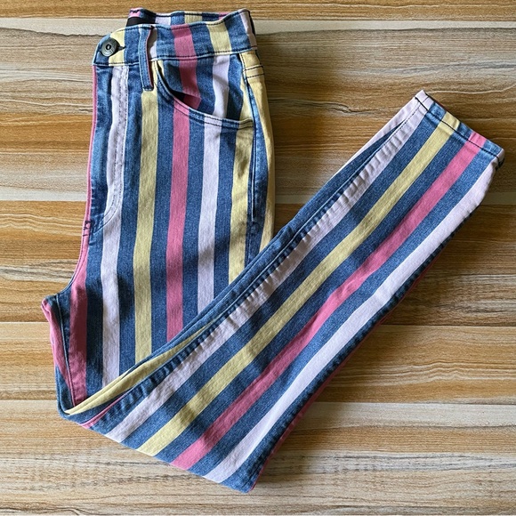 3x1 Striped High Waist Jeans - Picture 2 of 8
